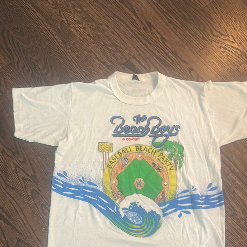 The Beach Boys Baseball Beach Party Short Sleeve T‑Shirt - White vintage GUC
